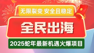 全民出海：财富新契机，长期安全稳定，你的收益由你来创造-首码项目网