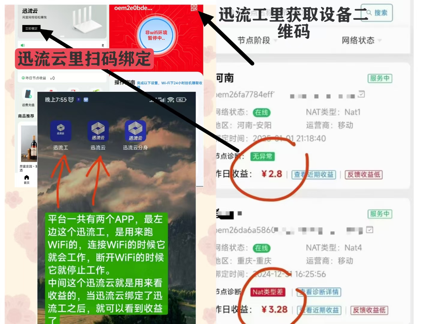 讯流云，最强零撸！静态懒人挂机每天2-6米-首码项目网