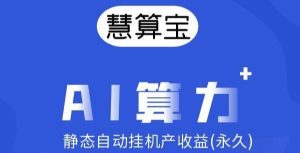 慧算宝:纯零撸AI算力,静态挂机,亲测每天10元。-首码项目网