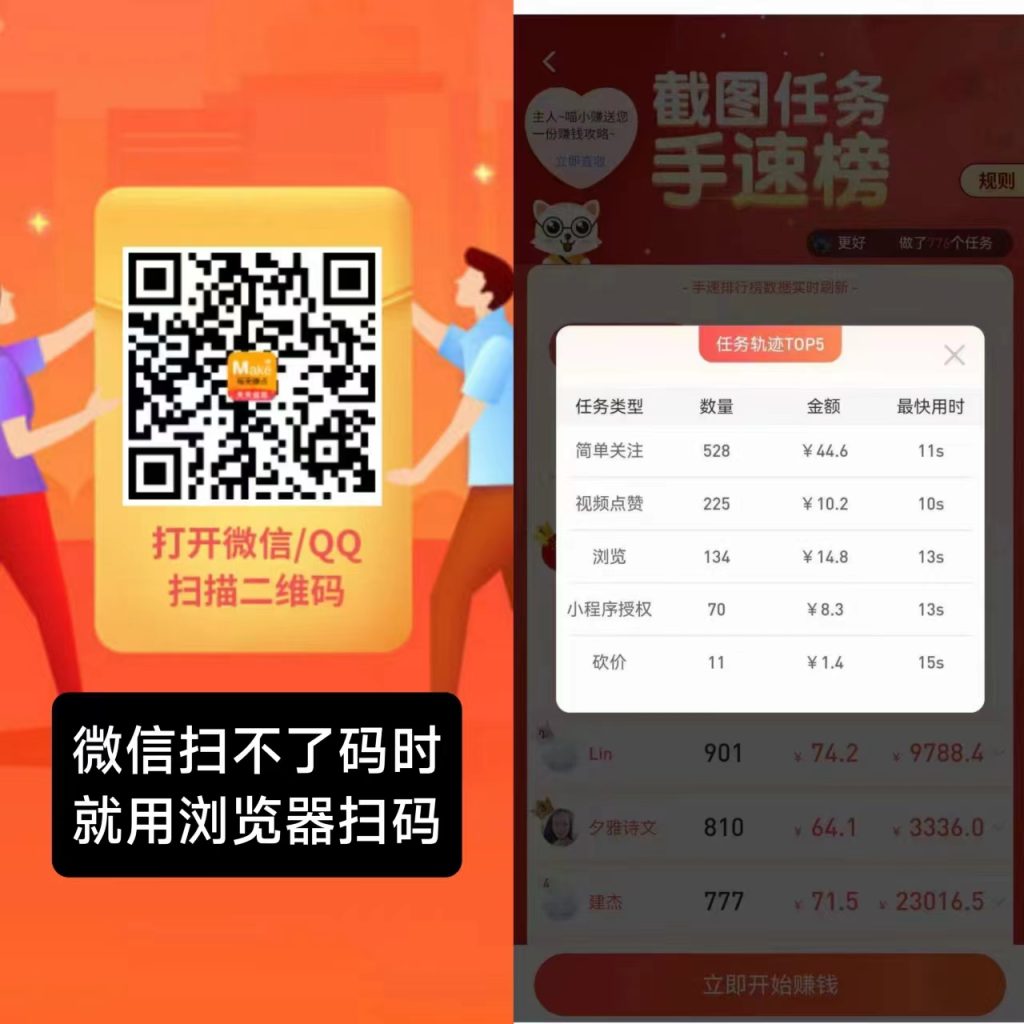 每天钻点： 抖音、快手、小红书点赞关注简单赚-首码项目网