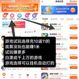 每天赚点游戏赚，白漂成千上万的游戏-首码项目网